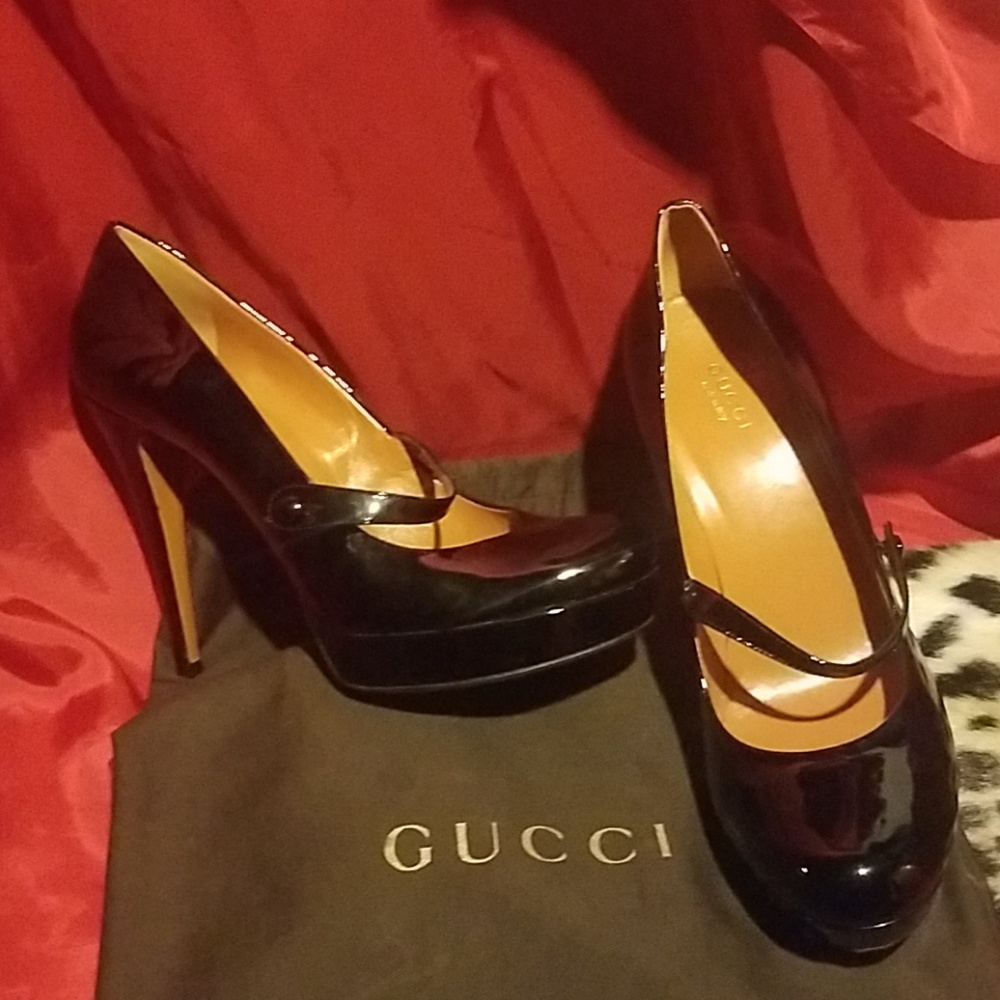 Patent leather Gucci sky high maryjanes